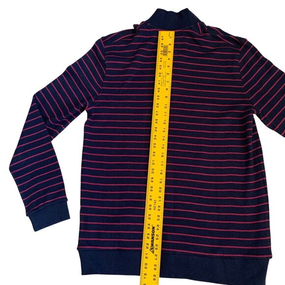 Jos. A. Bank 1905 Mens Sz L 1/4 Zip Comfort Stretch Tailored Fit Striped Sweater - Picture 5 of 14